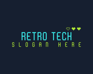 Neon Videogame Wordmark logo design