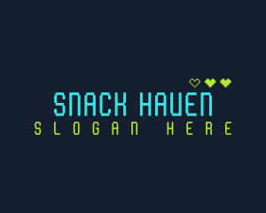 Neon Videogame Wordmark logo design