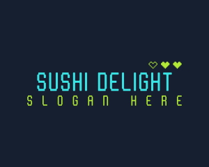 Neon Videogame Wordmark logo design