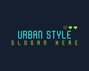 Night Store - Neon Videogame Wordmark logo design