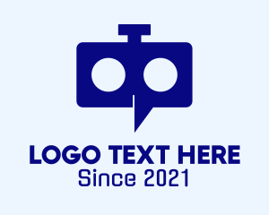 Chat - Mechanical Chat Robot logo design