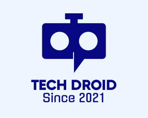 Droid - Mechanical Chat Robot logo design