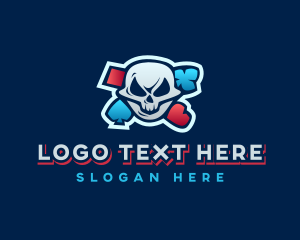 Spade - Casino Gaming Skull logo design