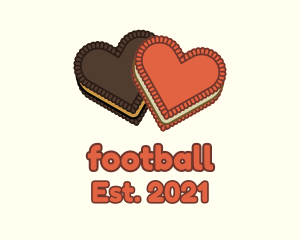 Bread - Heart Cookie Biscuit logo design