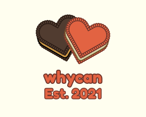 Love - Heart Cookie Biscuit logo design