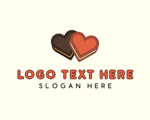 Biscuit - Heart Cookie Biscuit logo design