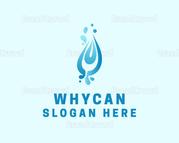 Blue Water Droplet Logo