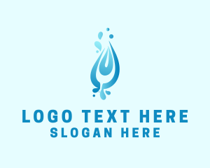 Extract - Blue Water Droplet logo design