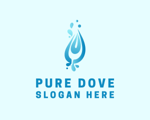 Blue Water Droplet logo design