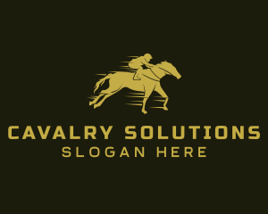 Cavalry - Horse Race Stallion logo design