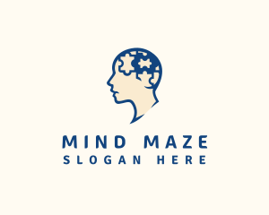 Puzzle - Puzzle Mind Head logo design