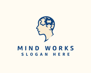 Mind - Puzzle Mind Head logo design