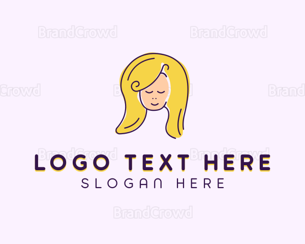 Blonde Hair Salon Logo