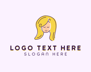Stylistic - Blonde Hair Salon logo design