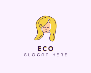 Blonde Hair Salon Logo