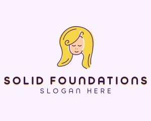 Blonde Hair Salon Logo