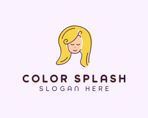 Blonde Hair Salon logo design