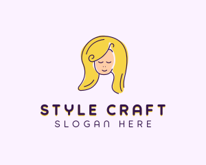 Blonde Hair Salon logo design