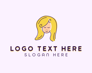 Blonde Hair Salon Logo