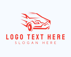 Car Shop - Fast Red Car logo design