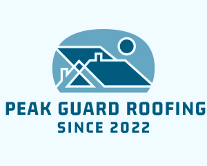 Roofing - Residential House Roof logo design