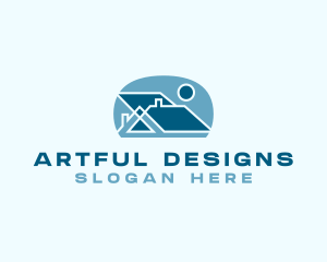 Residential House Roof logo design