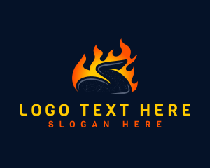 Chicken - Flame Chicken Wing logo design