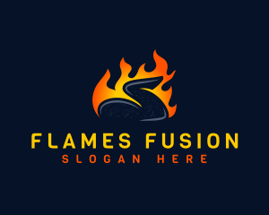 Flame Chicken Wing logo design