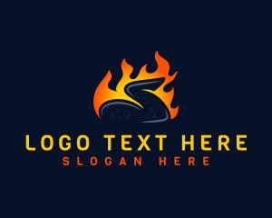 Barbecue - Flame Chicken Wing logo design
