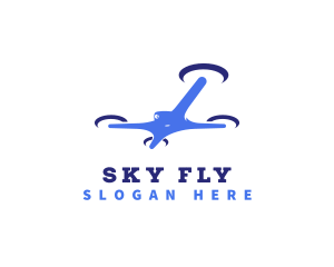 Quadcopter Drone Photography logo design