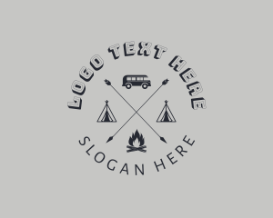 Explore - Retro Hipster Camping logo design