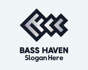 Bass - Geometric Fish Fishbone logo design