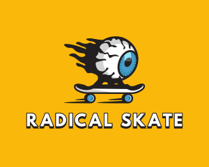 Skateboard - Cool Eyeball Skateboarding logo design