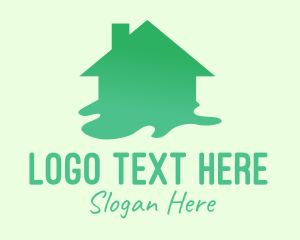 Melting - Green House Paint logo design