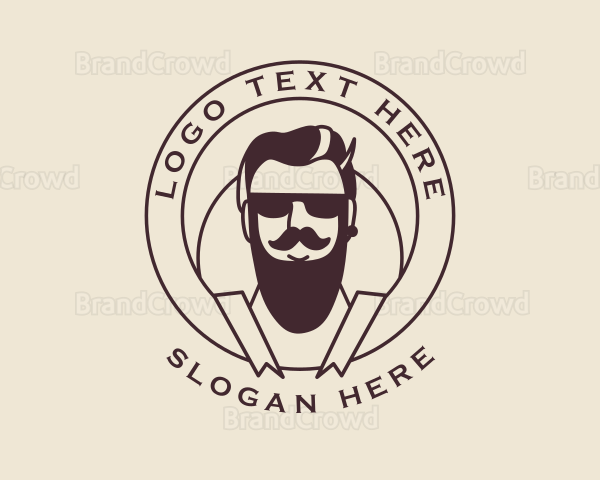 Grooming Man Beard Salon Logo