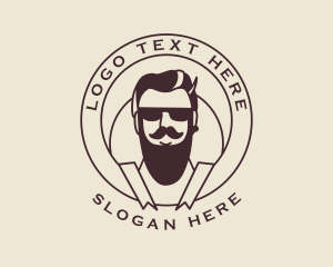 Mustache - Grooming Man Beard Salon logo design