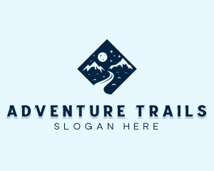 Moon Mountain Adventure Road logo design