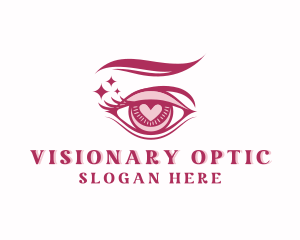 Optic - Beautiful Heart Eye logo design