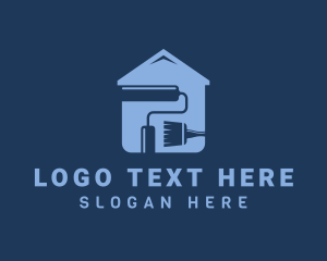 Blue House Painter Tools Logo