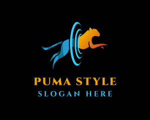Wild Puma Animal logo design