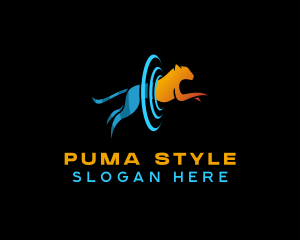 Wild Puma Animal logo design