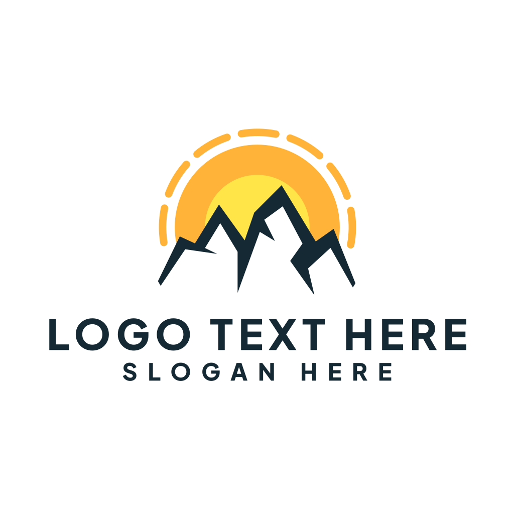 Mountain Climbing Travel Logo 