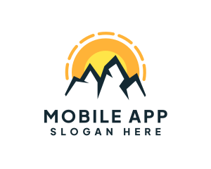 Mountain Climbing Travel  Logo