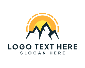 Sunrise - Mountain Climbing Travel logo design