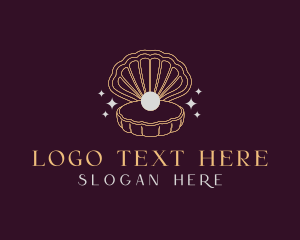 Clam Shell - Pearl Clam Shell logo design