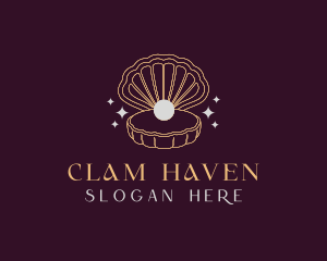 Clam - Pearl Clam Shell logo design