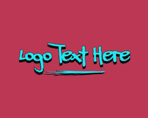 T-shirt Design - Graffiti Skater Brush logo design