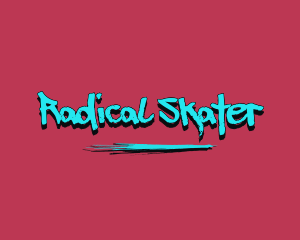 Skater - Graffiti Skater Brush logo design