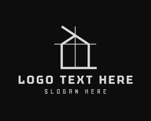 Technical Drawing - House Structure Architect logo design