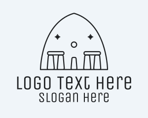 Landmark - Stonehenge Stone Monument logo design